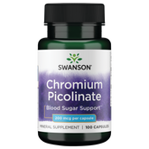 Swanson Chromium Picolinate 200mcg - 100 Vegan Capsules